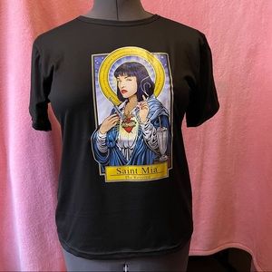 Black Pulp Fiction Saint Mia T-Shirt